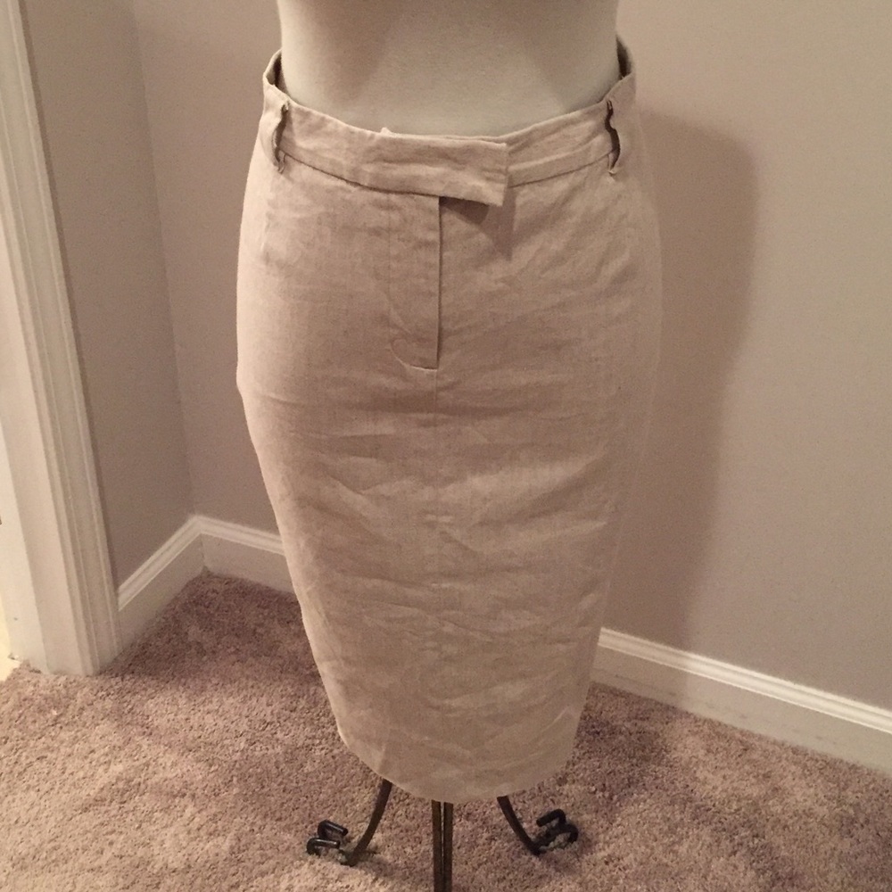 Shape FX linen pencil skirt